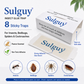 Sulguy Insect & Pest Glue Traps | Non-Toxic Sticky Boards for Bedbugs, Spiders & Cockroaches