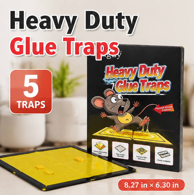 Sulguy Foldable Sticky Mouse Traps - Heavy Duty & Non-Toxic Rodent Glue Boards