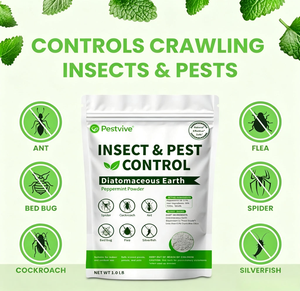 Sulguy Organic Diatomaceous Earth & Peppermint Powder | Natural Insect & Pest Control