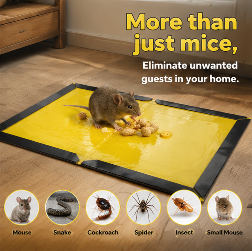 Sulguy Foldable Sticky Mouse Traps - Heavy Duty & Non-Toxic Rodent Glue Boards