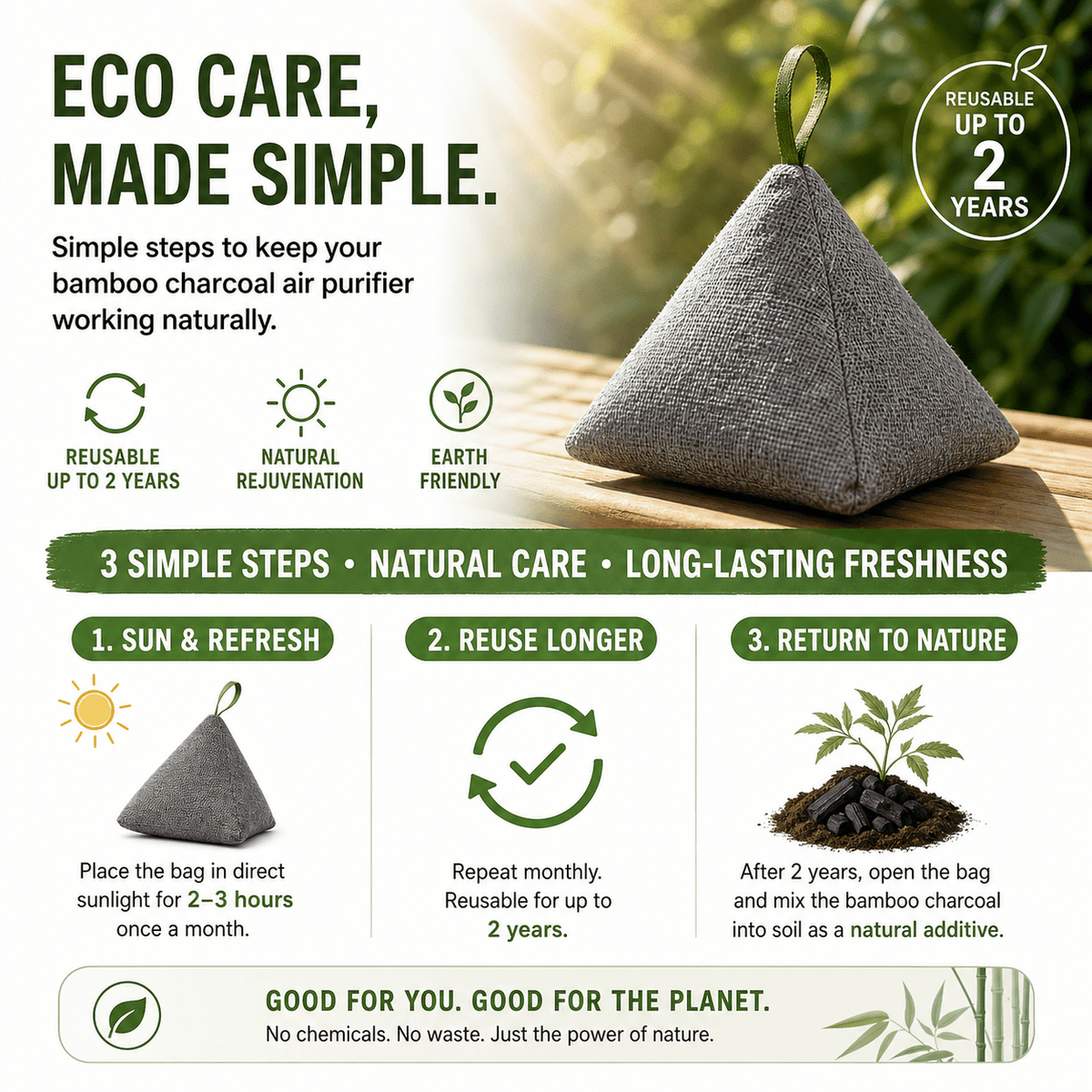 Sulguy Bamboo Charcoal Air Purifier Bag – Lavender Scent - Sulguy-Store