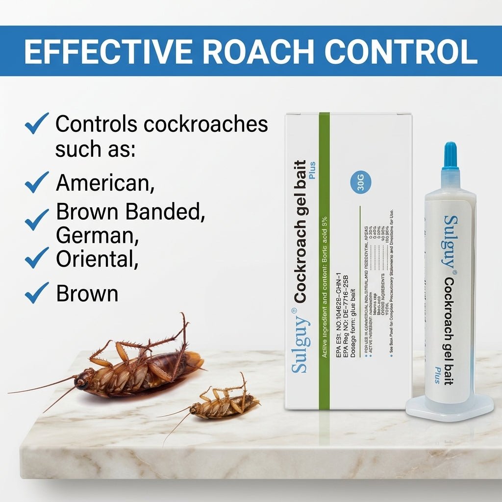 Sulguy Cockroach Gel Bait 30g – Kills German & American Roaches Indoors & Outdoors - Sulguy-Store