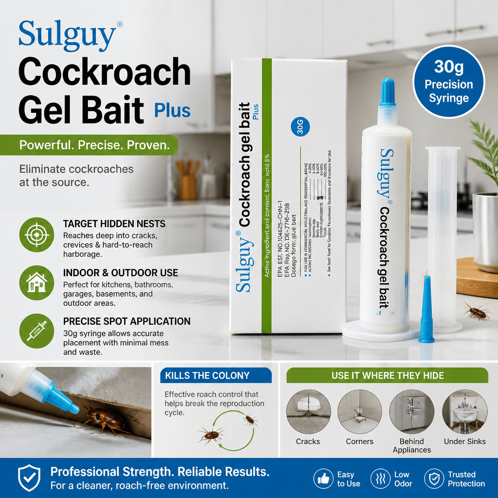 Sulguy Cockroach Gel Bait 30g – Kills German & American Roaches Indoors & Outdoors - Sulguy-Store