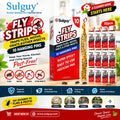 Sulguy Fly Strips Glue Traps – Non-Toxic Disposable Bug Catcher for Gnats, Fruit Flies & Houseflies - Sulguy