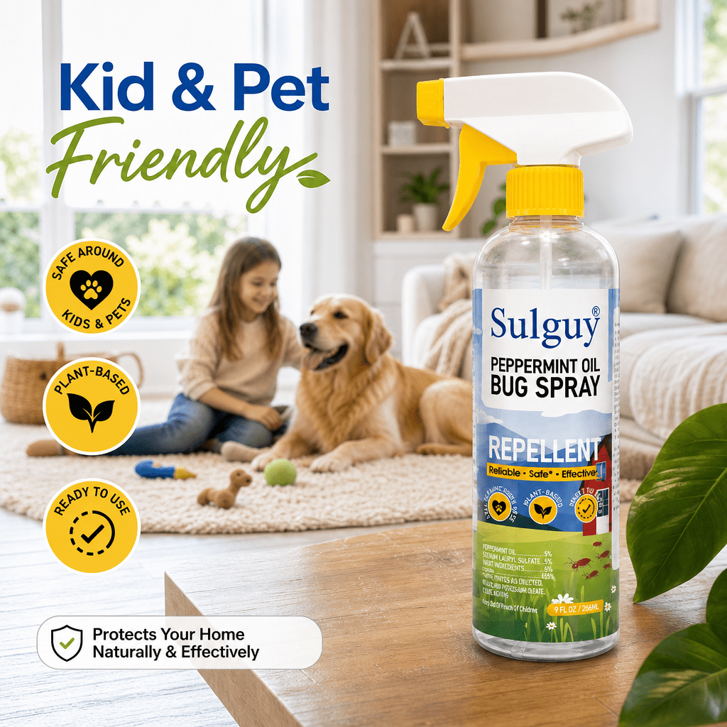 Sulguy Peppermint Bug Spray 9oz – Plant Based Roach Repellent - Sulguy-Store