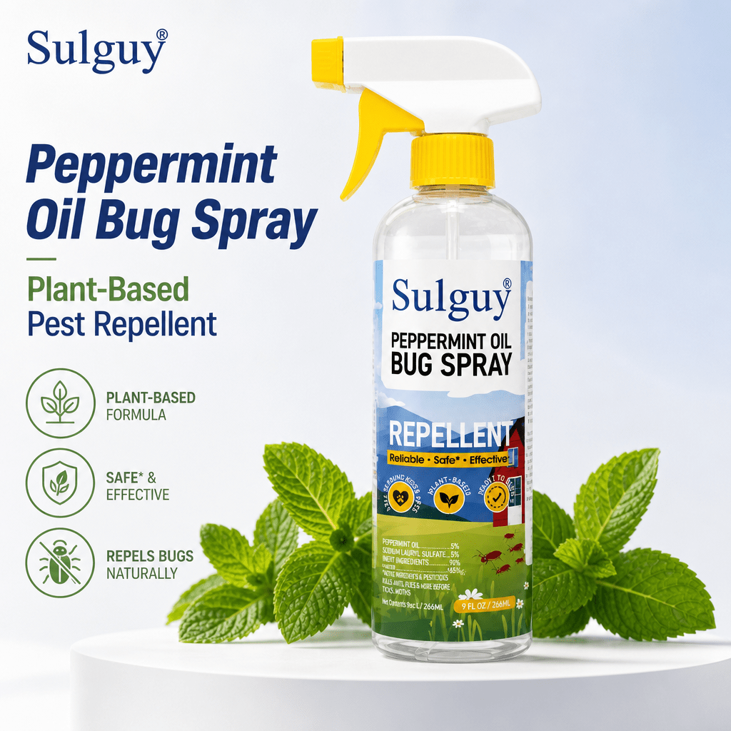 Sulguy Peppermint Bug Spray 9oz – Plant Based Roach Repellent - Sulguy-Store