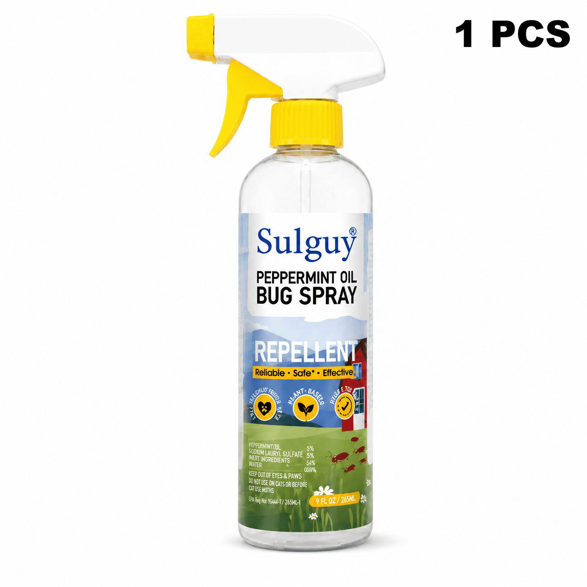 Sulguy Peppermint Bug Spray 9oz – Plant Based Roach Repellent - Sulguy-Store