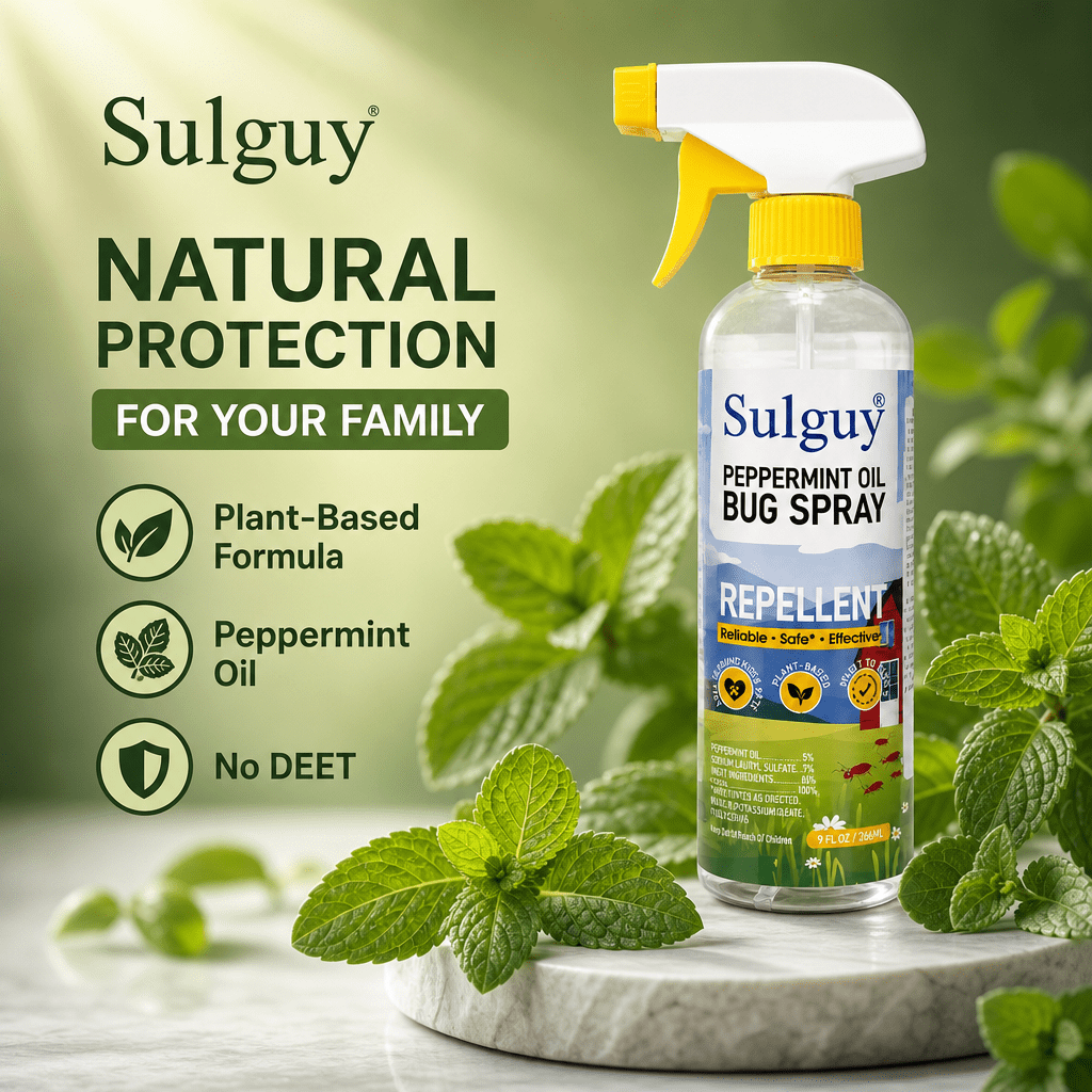 Sulguy Peppermint Bug Spray 9oz – Plant Based Roach Repellent - Sulguy-Store