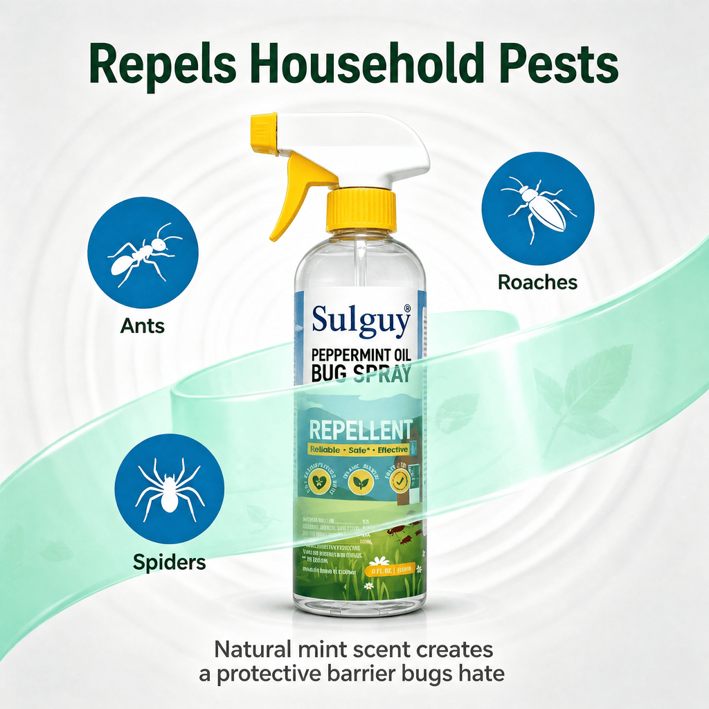 Sulguy Peppermint Bug Spray 9oz – Plant Based Roach Repellent - Sulguy-Store