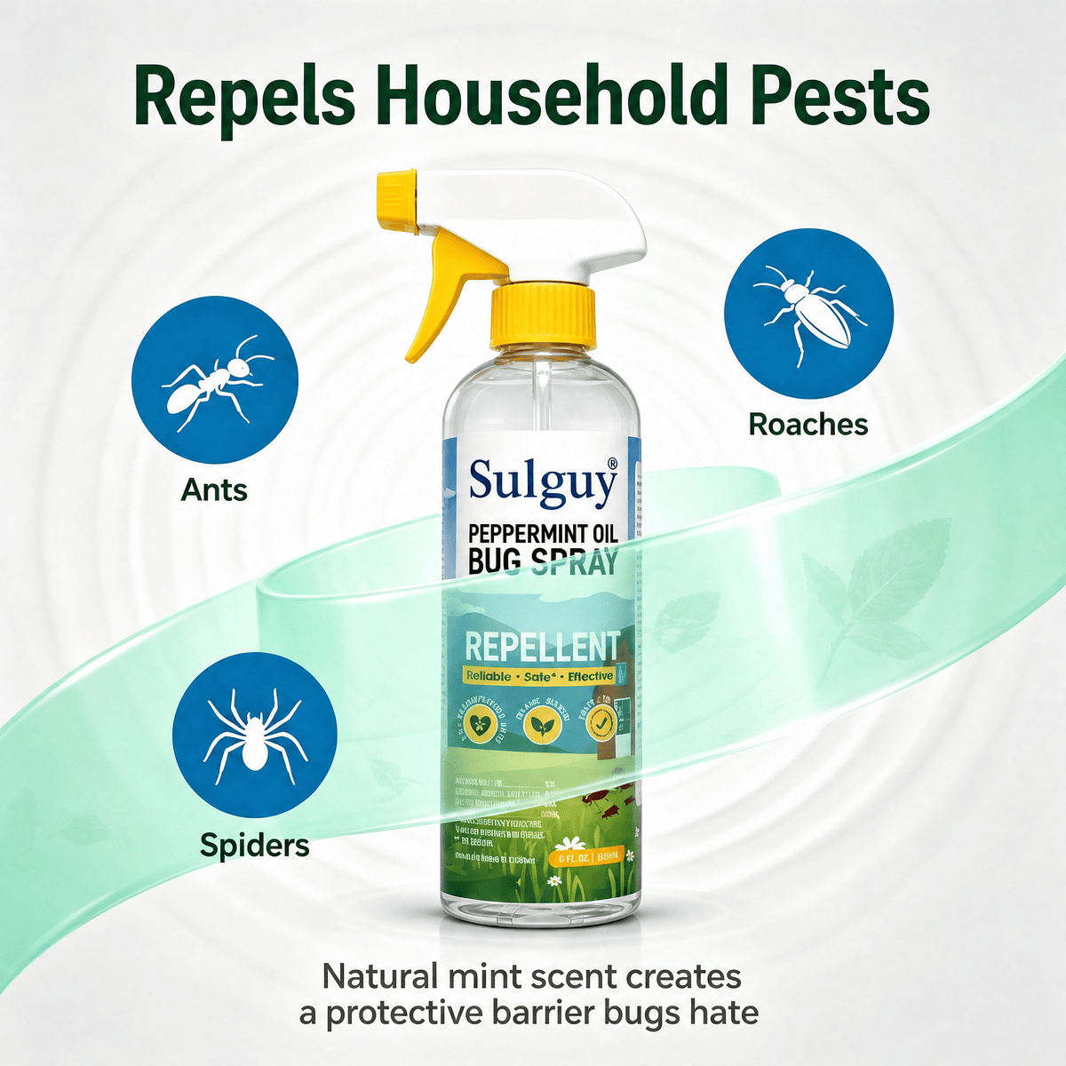 Sulguy Peppermint Bug Spray 9oz – Plant Based Roach Repellent - Sulguy-Store